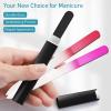 3-Pack Crystal Glass Nail Files with Cases - Professional Czech Glass Double-Sided Etched Files for Natural Nails, Gentle Nail Care, Unique Stocking Stuffers for Women and Adults view 2