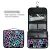 Hanging Toiletry Bag Leopard Shimmering in The Light Travel Makeup bag for Toiletries Portable Travel Toiletry Organizer Cosmetic Bags with Hanging Hook view 4