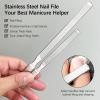 2-Pack Stainless Steel Toe Nail Files, 4-Sided Design for Thick Nails, Ideal for Men, Seniors, and Dogs view 2