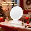 1X/20X Magnifying Mirror with Light, Double Sided Makeup Mirror with Adjustable 3 Color Light, 2000mAh Rechargeable Lighted Magnifying Mirrors with Tweezer, Foldable Travel Mirror with Rotation view 2