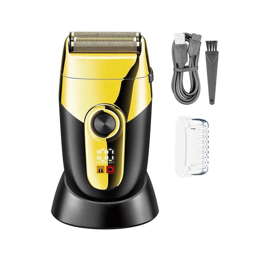 NinthAvenue Basics Men's Shaver, Shaver Professional Hair Trimmer Waterproof Razor Reciprocating Shaving Machine Digital Display Razors for Shaving Men