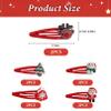 10pcs Christmas Hair Clips for Girls, Red Hair Clips Cute Santa Clause Reindeer Snowman Hair Barrettes Metal Snap Hairclips, Christmas Hair Accessories Stocking Stuffers Gifts for Girls Toddlers Kids view 2