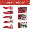 10pcs Christmas Hair Clips for Girls, Red Hair Clips Cute Santa Clause Reindeer Snowman Hair Barrettes Metal Snap Hairclips, Christmas Hair Accessories Stocking Stuffers Gifts for Girls Toddlers Kids view 3