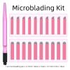 Guapa Professional Manual Microblading Pen Kit with 20 Disposable Microblading Needles - Matte Black/Pink Pen,Ergonomic Design for Eyebrow and Lip Tattooing (Kit 1-Pink) view 4