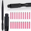 Guapa Professional Manual Microblading Pen Kit with 20 Disposable Microblading Needles - Matte Black/Pink Pen,Ergonomic Design for Eyebrow and Lip Tattooing (Kit 1-Black) view 1