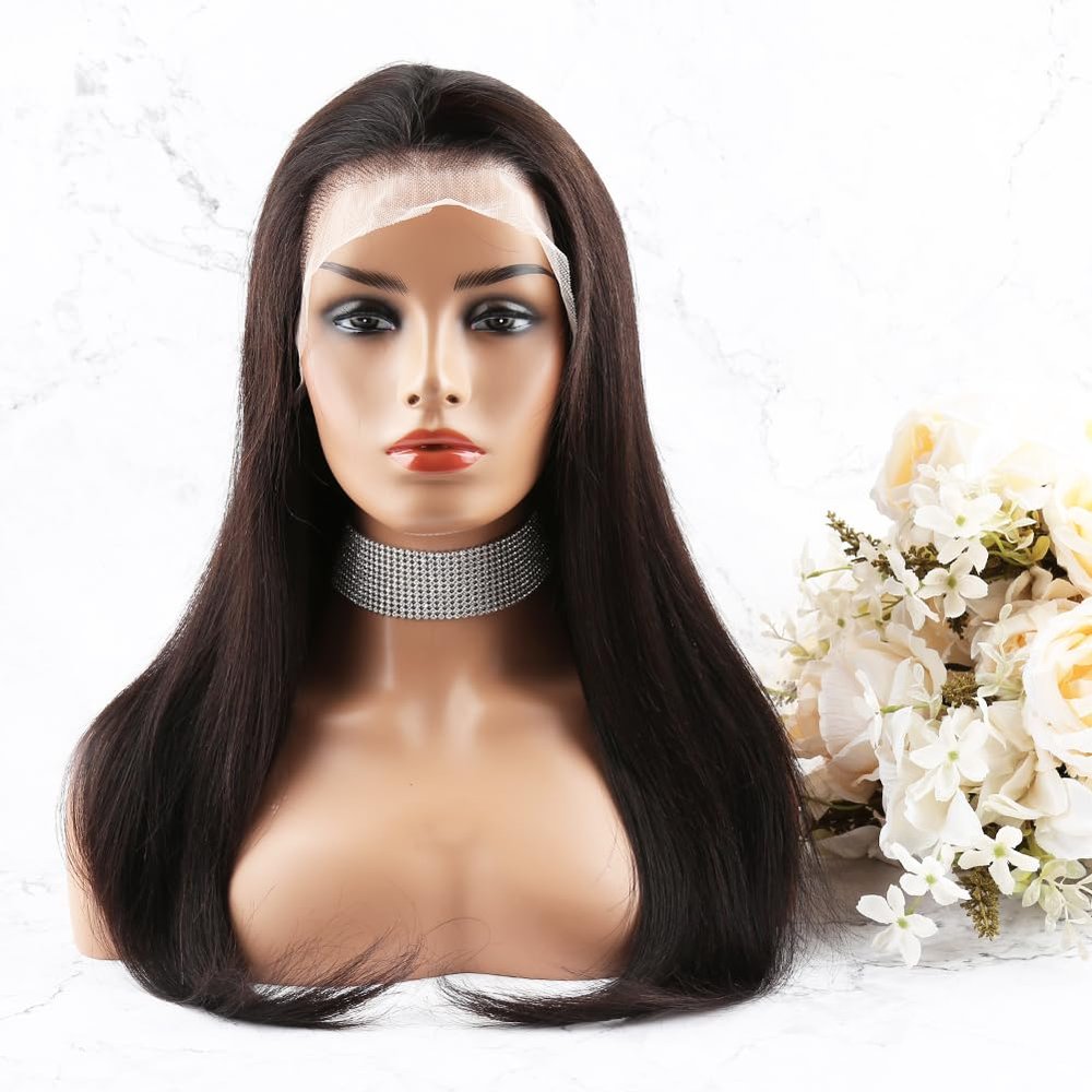 Bella Hair Full Cuticle Aligned 13x4 Lace Front Wigs Human Hair, 150% Density Pre Plucked Frontal with Baby Hair, Silky Straight Human Hair Wig for Black Women (22 inch)