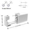 Disposable Ears Piercing Guns, Easy Self Piercing Kit with Stainless Steel CZ Stud Earrings, Suitable Anyone Wanting to Pierce Ears at Home (Silver- Grey) view 4