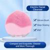 CoIerina Facial Cleansing Brush | Anti Aging Face Massager | Enhances Absorption of Facial Skin Care Products | for Clean & Healthy Face Care | Simple & Easy | Waterproof (Pink) view 4