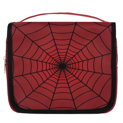 ADTASU Kids Hanging Toiletry Bag for Boys - Waterproof Makeup Cosmetic Dopp Kit Spider Web Shaving Bags for Travel Picnic Camping