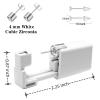 Disposable Ears Piercing Guns, Easy Self Piercing Kit with Stainless Steel CZ Stud Earrings, Suitable Anyone Wanting to Pierce Ears at Home (White- silvery) view 4