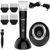 FFCJJD Professional Hair Clippers Cordless Pro Hair Trimmer Rechargeable Beard Trimmer Electric LED Display Haircut Kit for Men and Family Use with Charging Dock 4 Guide Combs view 2