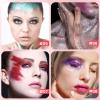 LOKFAR Body & Face Glitter Makeup Stick, Multiuse Waterproof Glitter Gel for Face Body Hair Eye Lip, Holographic Sequins Paint Stick, Mermaid Accessories Makeup (Silver, Pink, Green, Rose Red) view 3