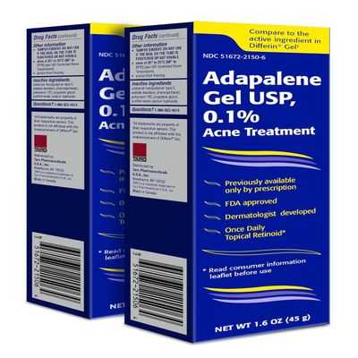 TARO Adapalene 0.1% USP Gel, Paraben Free, Retinoid Acne-Prone Facial Treatment for Sensitive Skin, Prescription Strenght (3.2)
