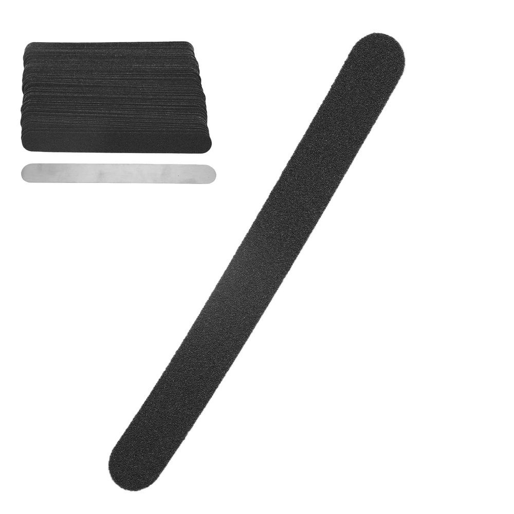 100 Pcs Nail File Strip Kit - Stainless Steel Base Plate Nail Repair Supplies for Professional Manicure Kit, Essential Nail Care Accessories