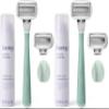 Flamingo 5-Blade Razors | for Women | Handle + Gel + Holder | Sage | Pack of 2 view 1