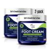 Tea Tree Oil Foot Cream - Moisturizing Athletes Foot Care For Dry Cracked Feet Cream - Heel & Callus Removal, Toenail Treatment, Itchiness Relief - Made in USA Foot Cream, 2 Ounce Pack of 2 view 1