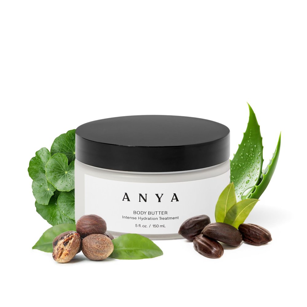 ANYA Body Butter, 5oz - Stretch mark repair and prevention lotion. Dermatologist-tested, Breastfeeding Safe ultra-rich cream, keeps skin hydrated postpartum. Essentials Gifts Baby Shower Gifts
