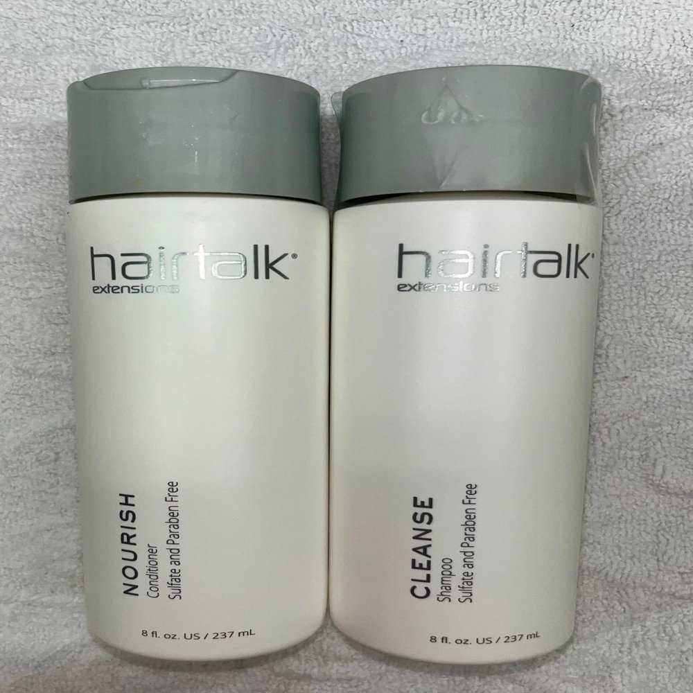 Hairtalk Cleanse Shampoo + Nourish Conditioner DUO - 8oz. each - NO sulfate and Paraben