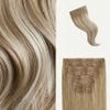 Luxy 100% Remy Human Hair, Classic 160g Clip-In Hair Extensions - 10 Wefts Multi-Dimensional Color for Natural Blending, Adds Volume & Length, Easy Apply & Remove 16" Natural Blonde Balayage view 1