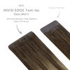 WENNALIFE Invisi Edge & Classic Tape in Hair Extensions Human Hair, 16 Inch 50g 20pcs(10pcs Invisi Edge & 10pcs Classic) Balayage Chocolate Brown to Caramel Blonde Invisible Luxury Remy Hair Injected view 2
