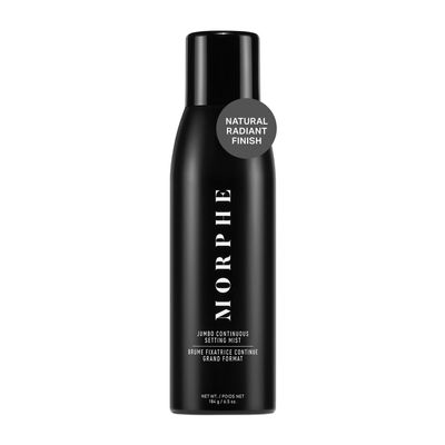 Morphe Jumbo Continuous Setting Spray - Micro-Fine Makeup Setting Spray with a Natural Radiant Finish - Helps Makeup Resist Caking or Fading & Increases Wear of Foundation (6.5 fl oz)