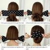 4 Pieces Hair Bun Maker, Flexible Hair Bun,Doughnut Hair Bun Hairstyle, Lazy Hair Curler Bun Clips, French Hairstyle, Hair Accessories for Women & Girls Kids (Black, Beige,Navy Blue, White Dots) view 3