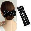 4 Pieces Hair Bun Maker, Flexible Hair Bun,Doughnut Hair Bun Hairstyle, Lazy Hair Curler Bun Clips, French Hairstyle, Hair Accessories for Women & Girls Kids (Black, Beige,Navy Blue, White Dots) view 4