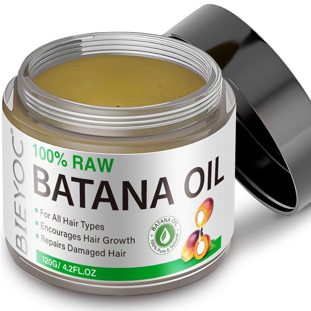 Raw Batana Oil for Hair Growth, 100% Pure Batana Oil from Honduras, Prevents Hair Loss, Repairs Damage, and Enhances Shine, Promotes Thicker, Healthier Hair for Men & Women, 4.2 oz