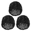 3 PCS Crochet Hair Nets Cap, Hair Wrap Net, Reusable Sleeping HairnetLong Straight Curl Wig Head Protector Black Mesh Wrapping Crochet Wave Bun Lift Strap Weaving Sew For Women Ballet view 1
