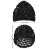 3 PCS Crochet Hair Nets Cap, Hair Wrap Net, Reusable Sleeping HairnetLong Straight Curl Wig Head Protector Black Mesh Wrapping Crochet Wave Bun Lift Strap Weaving Sew For Women Ballet view 2