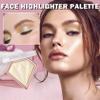 IONSGAKO White Highlighter Makeup Palette Face Highlighter Powder Iluminadores De Maquillaje Narutal Shimmer Glitter Highlighter Contour Powder Makeup Palette-02 Quicksand Gold view 2