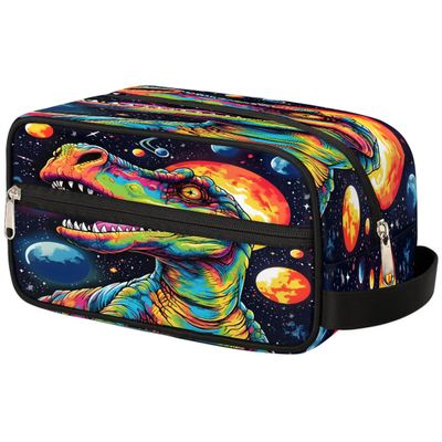 Rainbow Dinosaur Toiletry Bag for Women Hanging Travel Toiletry Bag Large Makeup Bag Travel Cosmetic Bag Dopp Kit for Men Shaving Bag for Travel Accessories