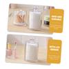 Amosfun 3pcs Transparent Cotton Pad Holder with Lid Cosmetic Cotton Pads Storage Container Elegant Design for Easy Access Refilling for Makeup Organization Vanity Decor view 2