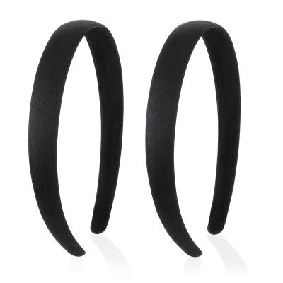 2 Pcs Non Slip Padded Headband Wide Suede Solid Hairband Headbands for Women Trendy Cute Hairband Elastic Hair Accessories Head Band for DIY Costume Girl Fall Wash Face Sister Party Ceremony Christmas