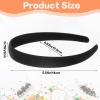 2 Pcs Non Slip Padded Headband Wide Suede Solid Hairband Headbands for Women Trendy Cute Hairband Elastic Hair Accessories Head Band for DIY Costume Girl Fall Wash Face Sister Party Ceremony Christmas view 2