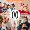 2 Pcs Non Slip Padded Headband Wide Suede Solid Hairband Headbands for Women Trendy Cute Hairband Elastic Hair Accessories Head Band for DIY Costume Girl Fall Wash Face Sister Party Ceremony Christmas view 3