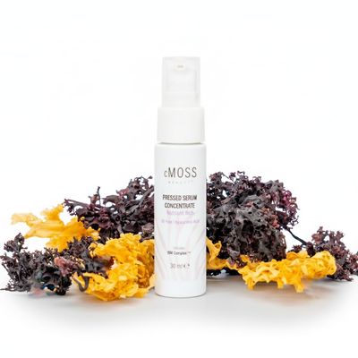 cMOSS BEAUTY Sea Moss Infused Pressed Serum Concentrate with Hyaluronic Acid, Oil-Free, Vegetable Ceramides, and Vitamins A,C,E to Plump and Tighten Skin