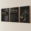 NATVVA 3 Pieces Art Prints Waxing Aftercare Body Waxing Poster Pictures Wax Procedure Sugaring Canvas Wall Painting for Beauty Treatment Waxing Salon Spa Decoration With Wooden Inner Frame view 1