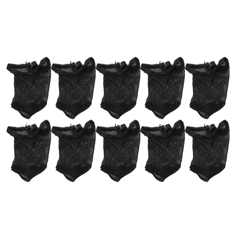 10Pcs Wig Mesh Cap Stretchable Lightweight Soft Breathable Comfortable Nylon Dome Weaving Black Wig Net Cap for Women Girls Cosplay Long Thick Hair