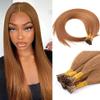 100G/Pack Human Hair I-Tip Hair Extensions I Tips Hair Extensions Real Human Hair for Black Women Straight 16" #8 Color view 1