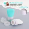 2 Pack 1.3oz Leak Proof Refillable Squeeze Containers, Silicone Travel Bottles for Toiletries, Portable Cosmetic Squeeze Bottles for Shampoo, Conditioner, Lotion (38ml) view 4
