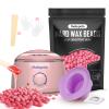 Wax Machine for Hair Removal in Pink Hair Waxing Kit for Women & Men At-Home Use, Silicone Pot, 0.6lb Salon-Grade Brazilian Wax Beads for Face Eyebrow Bikini Armpit Legs Full Body Beginner-Friendly view 1
