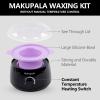 Makupala Brazilian Waxing Kit for Women & Men, Wax Machine for Hair Removal, 500 ml Silicone Pot, 0.6lb Lavender Wax Beads for Face Eyebrow Bikini Underarm Legs Full Body Fine Coarse Hair view 2