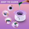 Makupala Brazilian Waxing Kit for Women & Men, Wax Machine for Hair Removal, 500 ml Silicone Pot, 0.6lb Lavender Wax Beads for Face Eyebrow Bikini Underarm Legs Full Body Fine Coarse Hair view 4