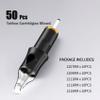 Ackbun 50 12RM Mixed Tattoo Cartridge Needles - 10Pcs each of 7RM, 9RM, 11RM, 13RM, 15RM,Sturdy and Durable Design Sharp Tips, Sterilized and Individually Packaged Compatible with Tattoo Pens view 2