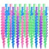 26 Pack 6 Inch/15cm Plastic Spiral Perm Rods with C Ring Clips, No Heat Hair Curling Rods Random Colors view 1