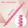 26 Pack 6 Inch/15cm Plastic Spiral Perm Rods with C Ring Clips, No Heat Hair Curling Rods Random Colors view 2