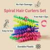 26 Pack 6 Inch/15cm Plastic Spiral Perm Rods with C Ring Clips, No Heat Hair Curling Rods Random Colors view 3