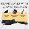 Wave Pomade for Men Strong Hold Easy Wash 360 Wave Training Hair Cream, Waves Grease for Men Promotes Layered Waves, Moisture, Control and Silky Shine, Wave Kit Curved Medium Waves Brush Silky Durag view 2