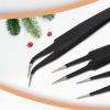 thin tweezer Safe Anti-Static Stainless Steel Tweezers Set Maintenance Repair Tools Maintenance Tools Curved Straight Eyebrow Tweezer (Color : ESD 14) (Esd 13) view 3